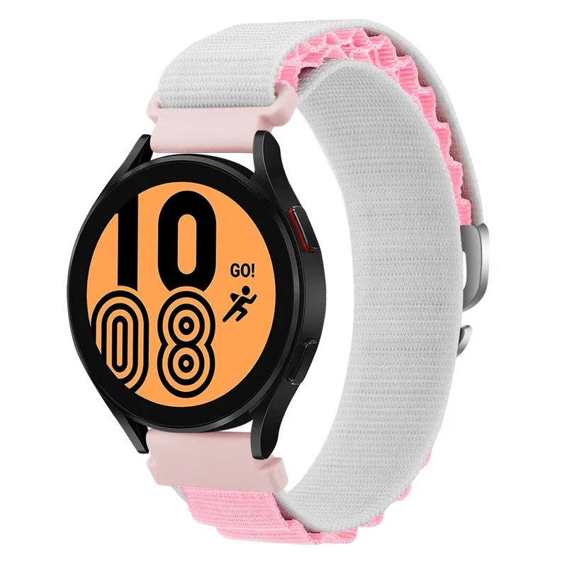 Huawei / Samsung / Huami Amazfit GTS 4 / 3 / 2 / 1 / mini Watch Band Universal 20mm Nylon Wrist Strap - Orange+Black