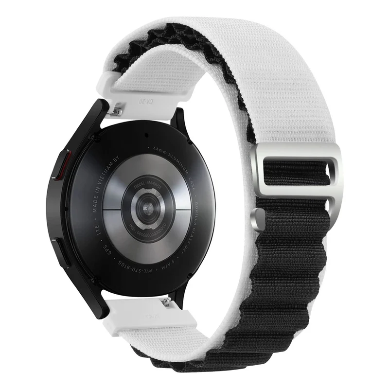 Huawei / Samsung / Huami Amazfit GTS 4 / 3 / 2 / 1 / mini Watch Band Universal 20mm Nylon Wrist Strap - Orange+Black