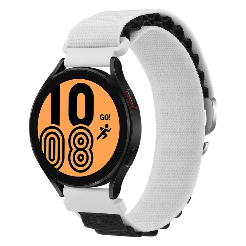 Huawei / Samsung / Huami Amazfit GTS 4 / 3 / 2 / 1 / mini Watch Band Universal 20mm Nylon Wrist Strap - Orange+Black