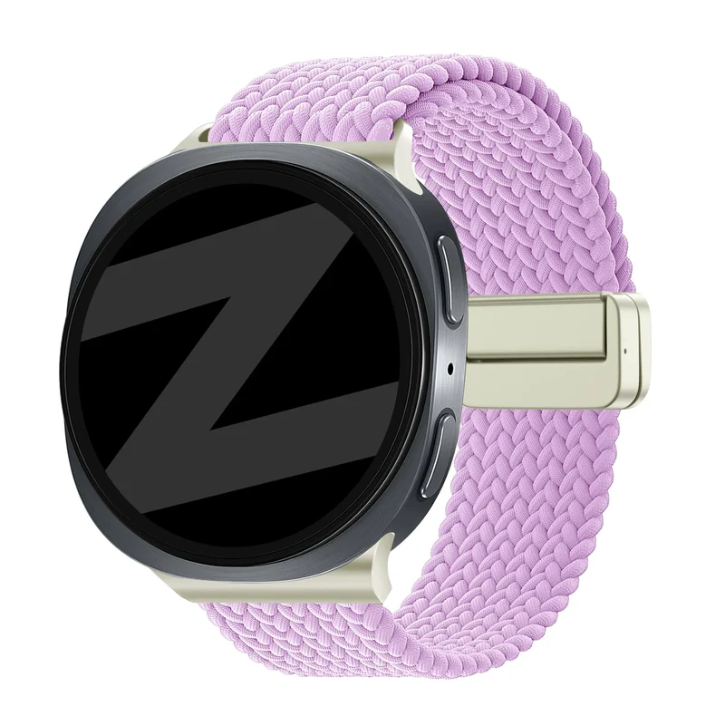 Bandz Samsung Galaxy Watch 9 - 40mm Magnetisch Geflochtenes Armband (Flieder)