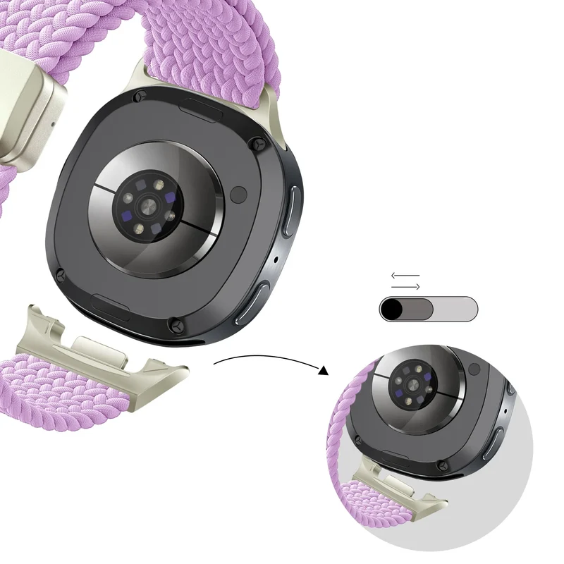 Bandz Samsung Galaxy Watch 9 - 40mm Magnetisch Geflochtenes Armband (Flieder)