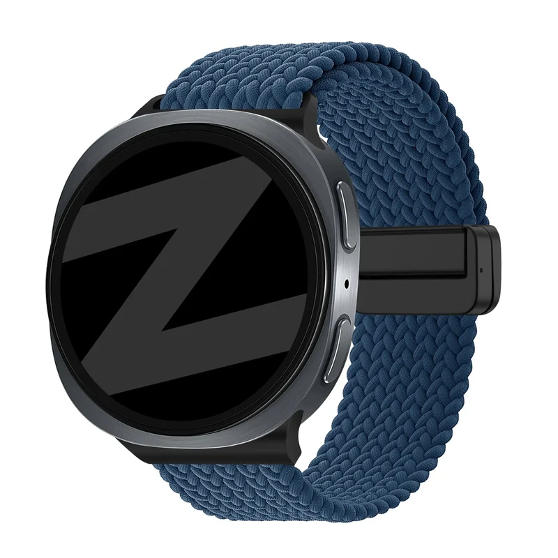 Bandz Samsung Galaxy Watch 9 - 40mm Magnetisch Geflochtenes Armband (Dunkelblau)