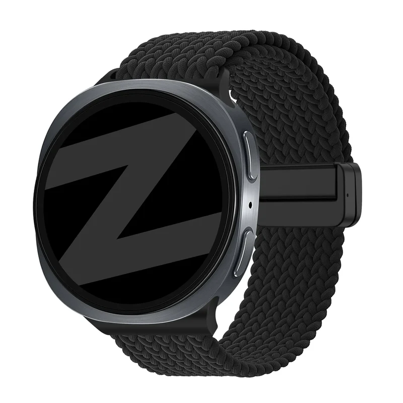 Bandz Samsung Galaxy Watch 9 - 40mm Magnetisch Geflochtenes Armband (Schwarz)