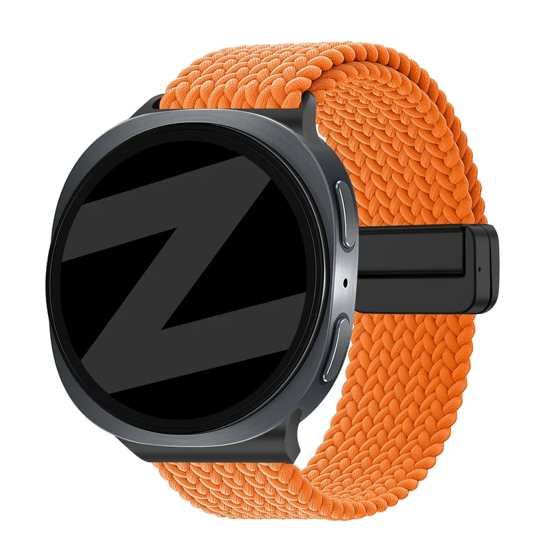 Bandz Samsung Galaxy Watch 9 - 40mm Magnetisch Geflochtenes Armband (Orange)