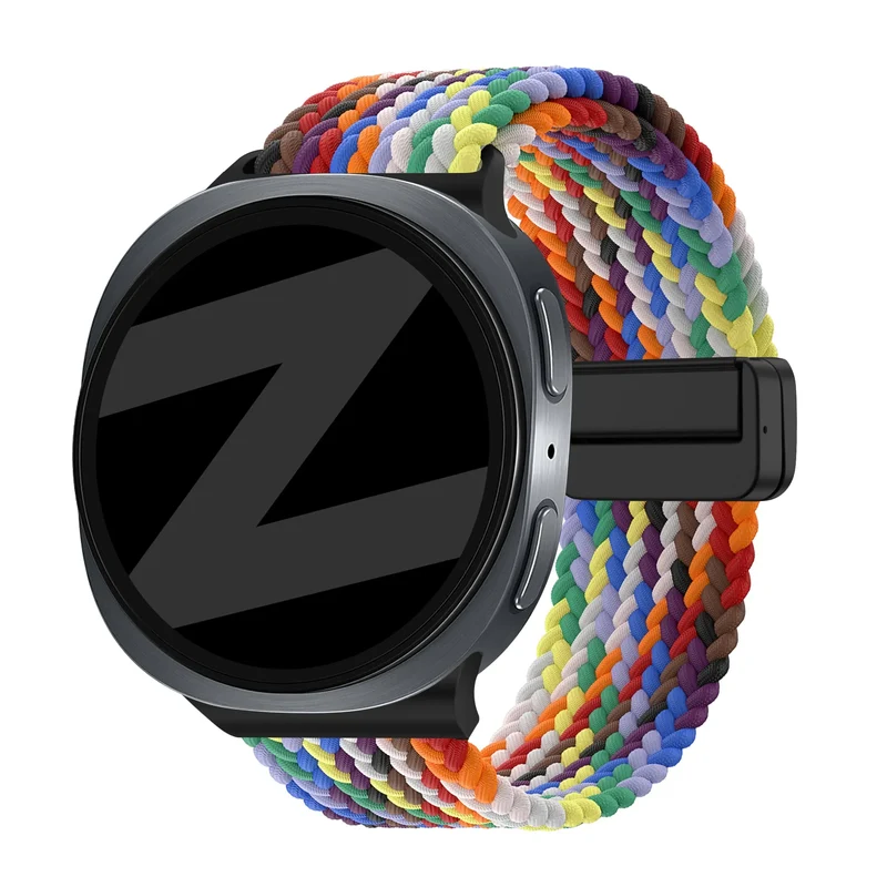 Bandz Samsung Galaxy Watch 9 - 40mm Magnetisch Geflochtenes Armband (Farbenfroh)