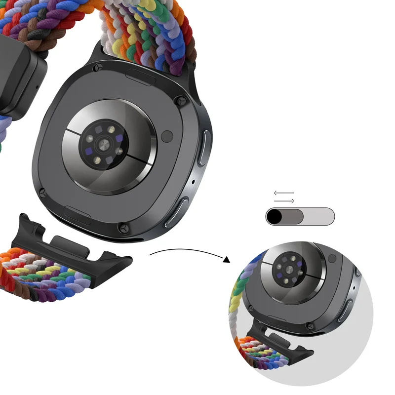 Bandz Samsung Galaxy Watch 9 - 40mm Magnetisch Geflochtenes Armband (Farbenfroh)