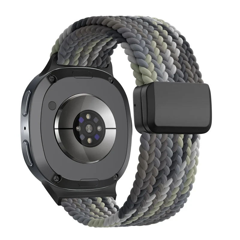 Bandz Samsung Galaxy Watch 9 - 44mm Magnetisch Geflochtenes Armband (Mandala Schwarz)