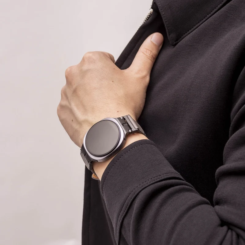 Samsung Galaxy Watch 9 - 44mm Premium Lederarmband (Grau)
