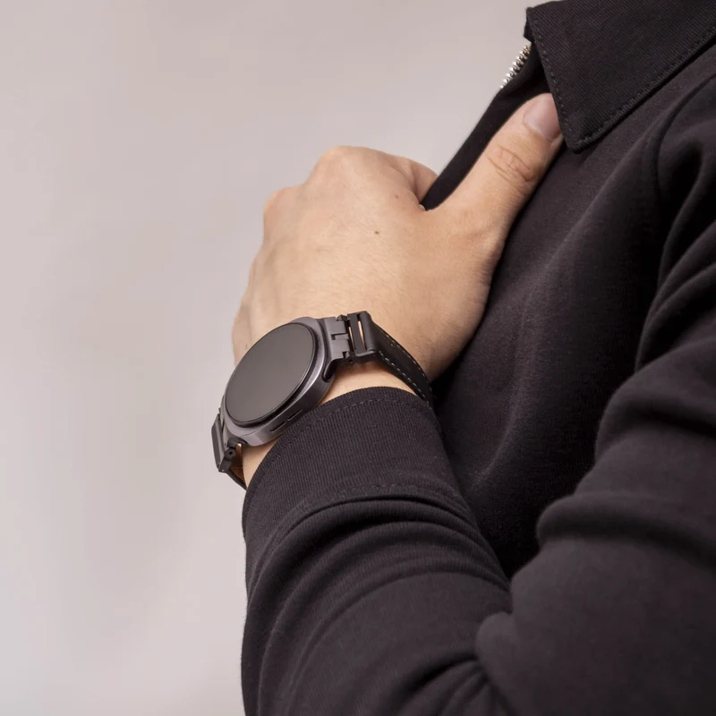 Samsung Galaxy Watch 9 - 40mm Premium Lederarmband (Schwarz)