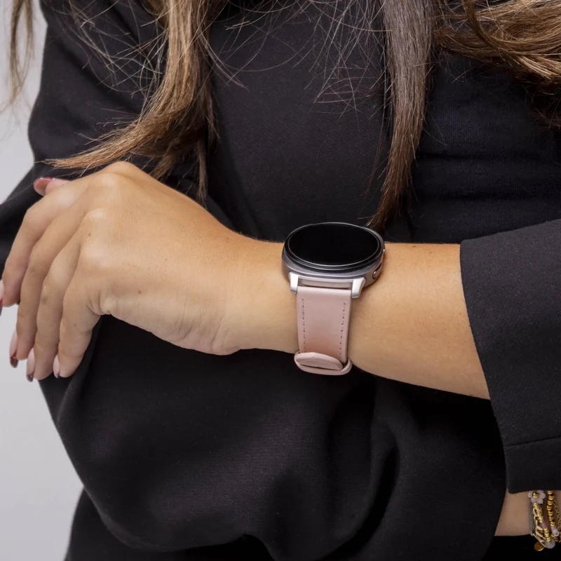 Samsung Galaxy Watch 9 - 40mm Classic Lederarmband (Rosa)