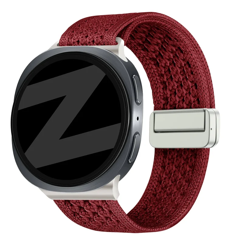 Bandz Samsung Galaxy Watch 9 - 40mm Vintage Nylonarmband (Weinrot)