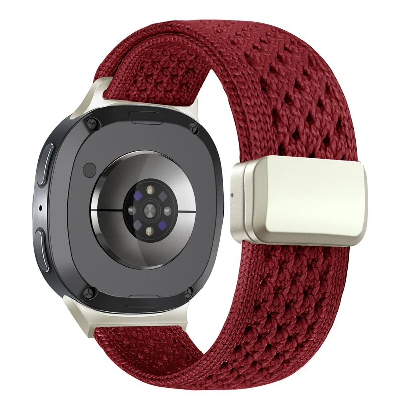 Bandz Samsung Galaxy Watch 9 - 40mm Vintage Nylonarmband (Weinrot)