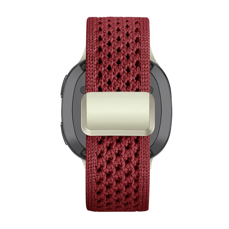 Bandz Samsung Galaxy Watch 9 - 40mm Vintage Nylonarmband (Weinrot)