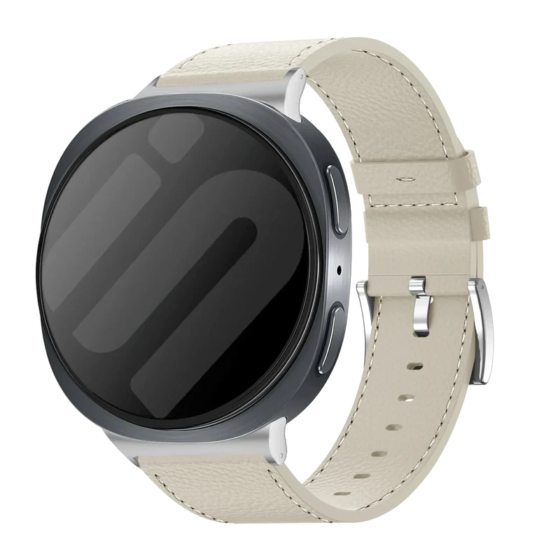 Samsung Galaxy Watch 9 - 40mm Gebürstetes Lederarmband (Beige)