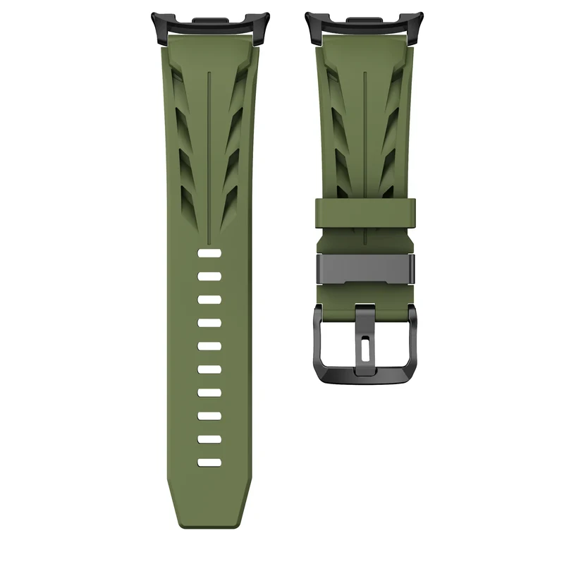 Samsung Galaxy Watch 9 - 40mm Race Silikonarmband (Armeegrün)