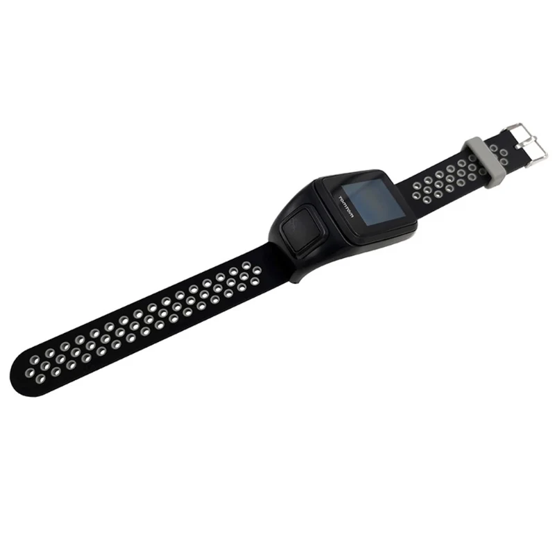 TomTom Runner 3 / Adventurer Flexible Band Dual Color Breathable Watch Strap with Case - Black+Red