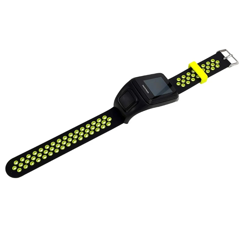 TomTom Runner 3 / Adventurer Flexible Band Dual Color Breathable Watch Strap with Case - Black+Red