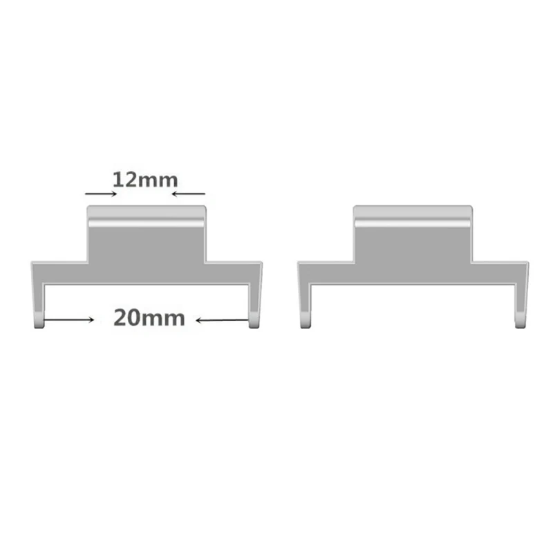 1 Pair Watch Band Adapter for Tissot PRX Seires T137.407 / 410 12mm to 20mm Connector Replacement Kit