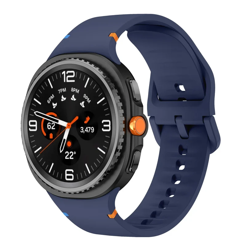 Samsung Galaxy Watch 9 - 44mm Silikonarmband (Dunkelblau)