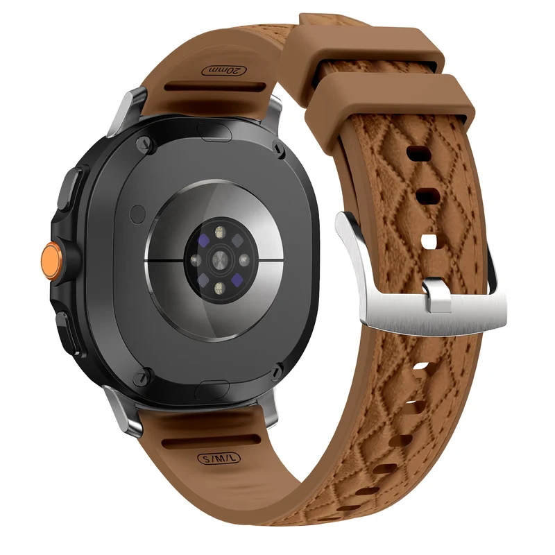 Samsung Galaxy Watch 9 - 40mm Diamond Hybrid Lederarmband (Braun)