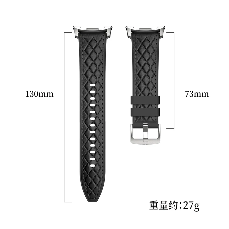 Samsung Galaxy Watch 8 - 40mm Diamond Hybrid Lederarmband (Dunkelbraun)