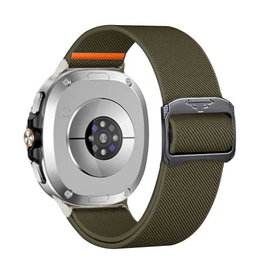 Samsung Galaxy Watch 9 - 44mm Elastisches Armband (Armeegrün)