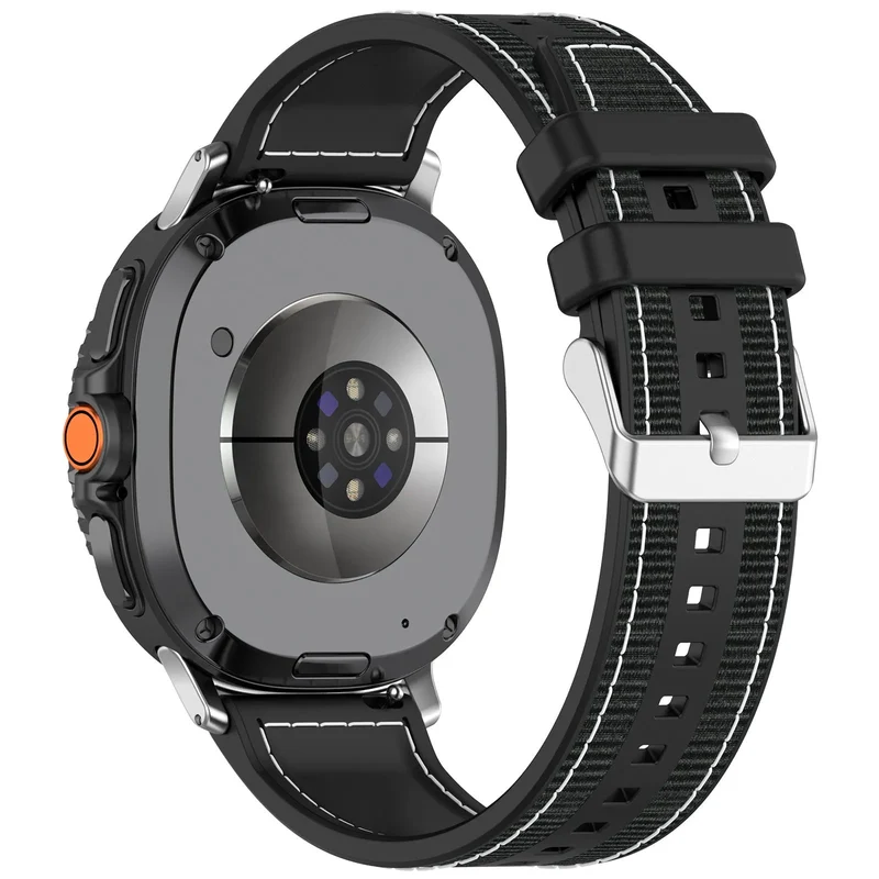Samsung Galaxy Watch 9 - 44mm Nylon Hybrid Armband (Schwarz)