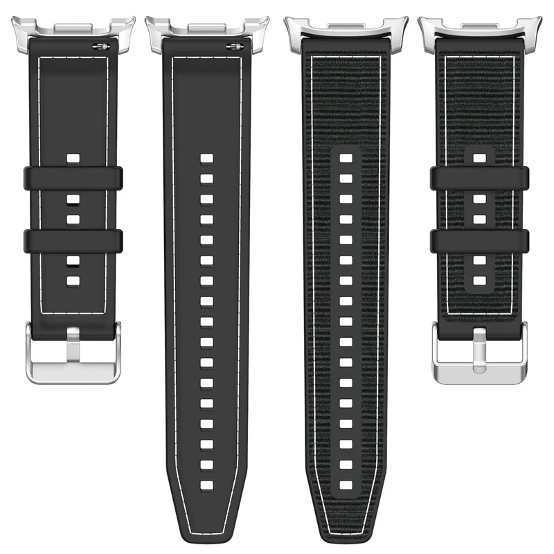 Samsung Galaxy Watch 9 - 44mm Nylon Hybrid Armband (Schwarz)