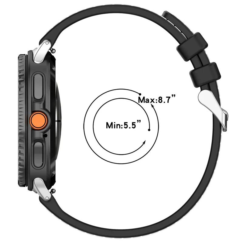 Samsung Galaxy Watch 9 - 44mm Nylon Hybrid Armband (Schwarz)