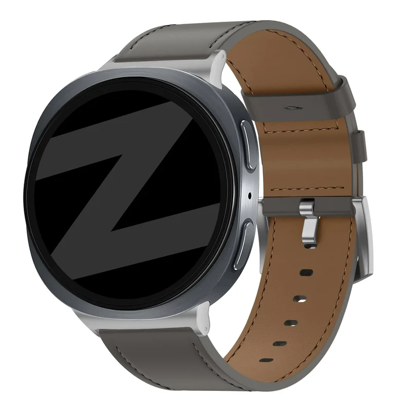 Bandz Samsung Galaxy Watch 9 - 44mm Lederarmband 'Classic' (Dunkelgrau)