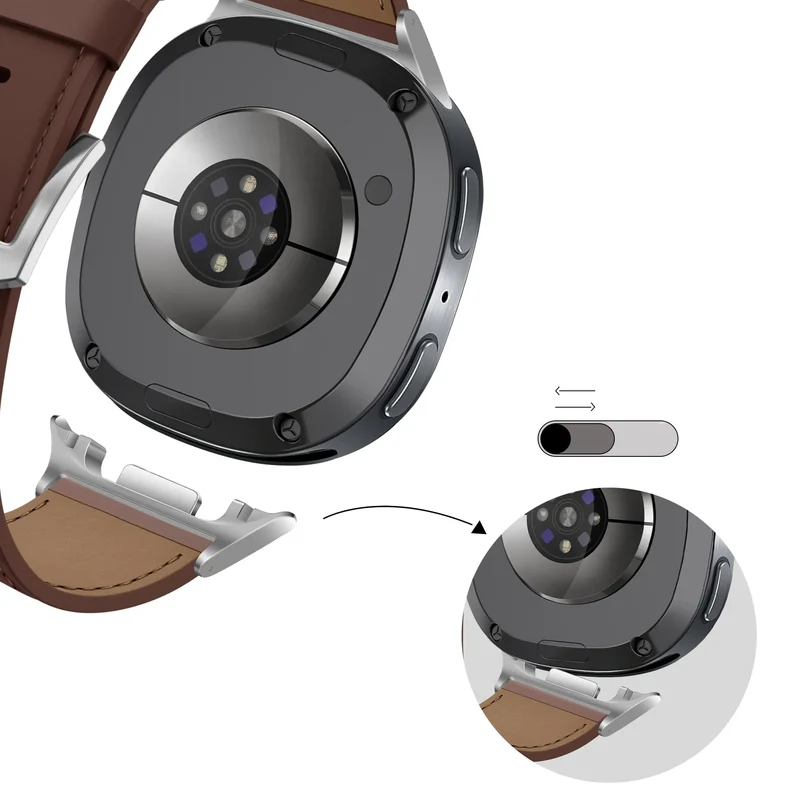 Bandz Samsung Galaxy Watch 9 - 40mm Lederarmband 'Classic' (Braun)