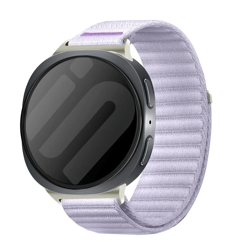 Samsung Galaxy Watch 9 - 44mm Wave Nylonarmband (Hell Lila)