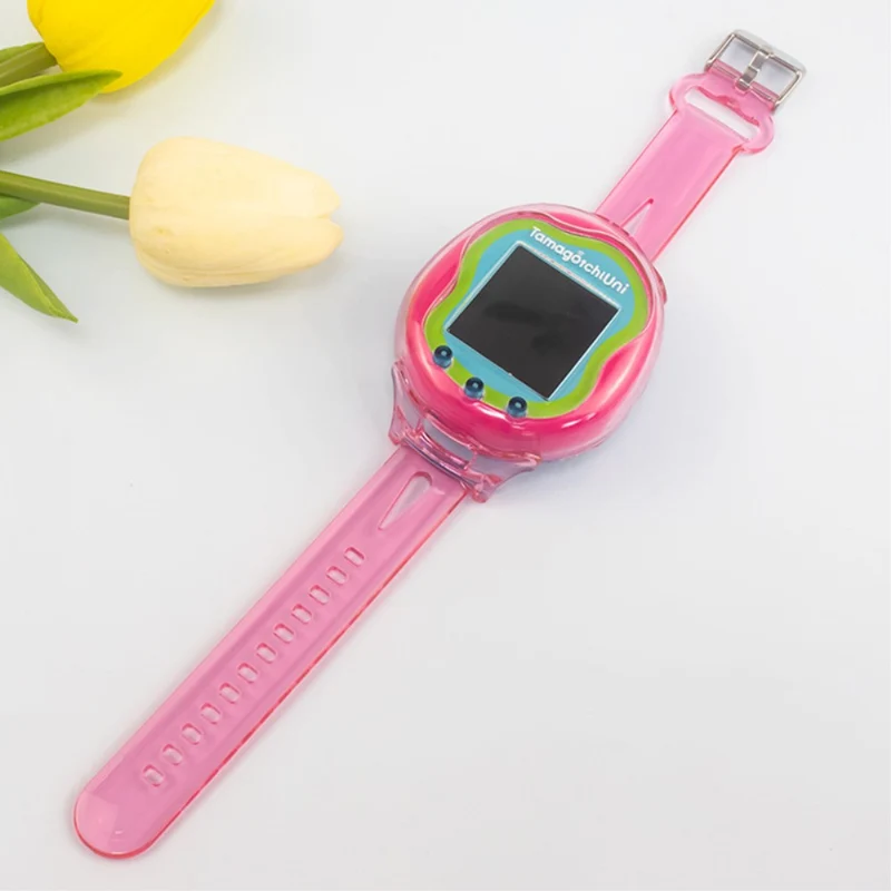 Tamagotchi Uni (2023) Wristband T Bracelet Holder Case - Transparent Pink