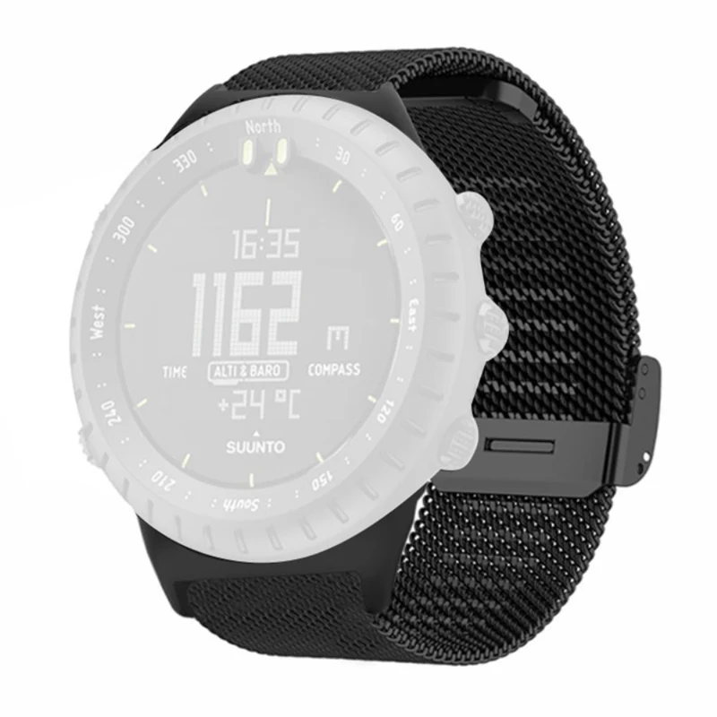 Suunto Core Mesh Watch Band Stainless Steel Watch Strap with 22mm Alloy Connector