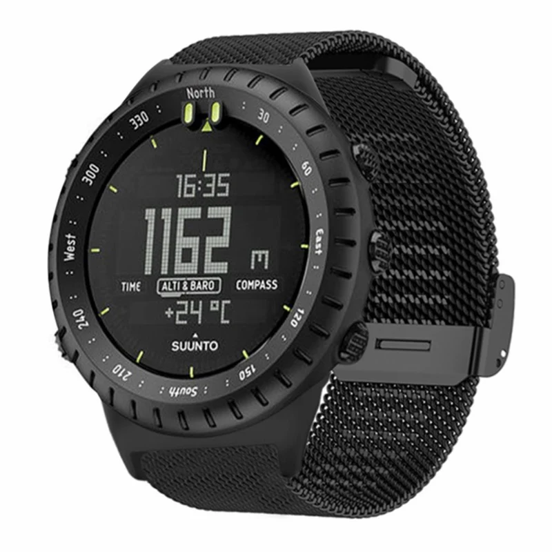 Suunto Core Mesh Watch Band Stainless Steel Watch Strap with 22mm Alloy Connector