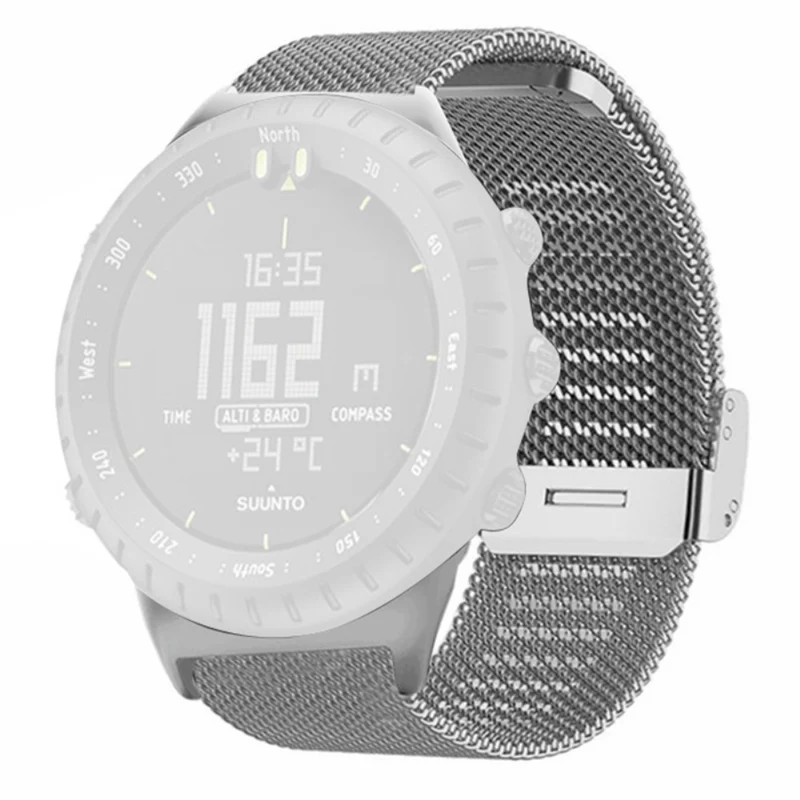 Suunto Core Mesh Watch Band Stainless Steel Watch Strap with 22mm Alloy Connector