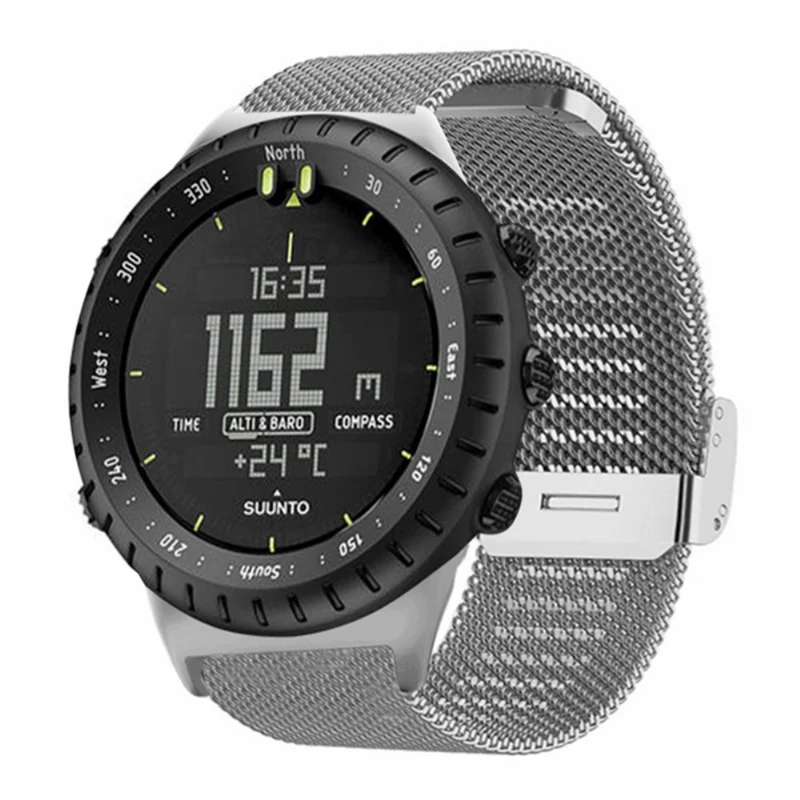 Suunto Core Mesh Watch Band Stainless Steel Watch Strap with 22mm Alloy Connector