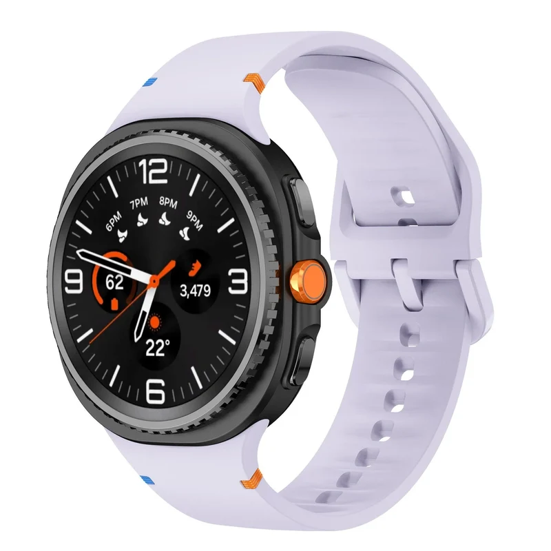 Samsung Galaxy Watch 9 - 44mm Silikonarmband (Hell Lila)