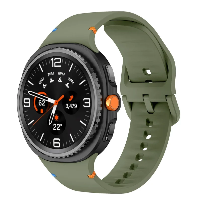 Samsung Galaxy Watch 9 - 44mm Silikonarmband (Armeegrün)