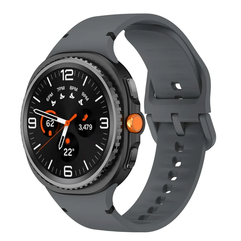 Samsung Galaxy Watch 9 - 40mm Silikonarmband (Dunkelgrau)