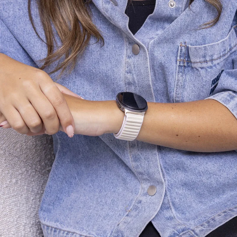 Samsung Galaxy Watch 9 - 40mm Wave Nylonarmband (Polarstern)