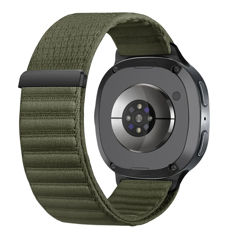 Samsung Galaxy Watch 9 - 40mm Wave Nylonarmband (Dunkelgrün)