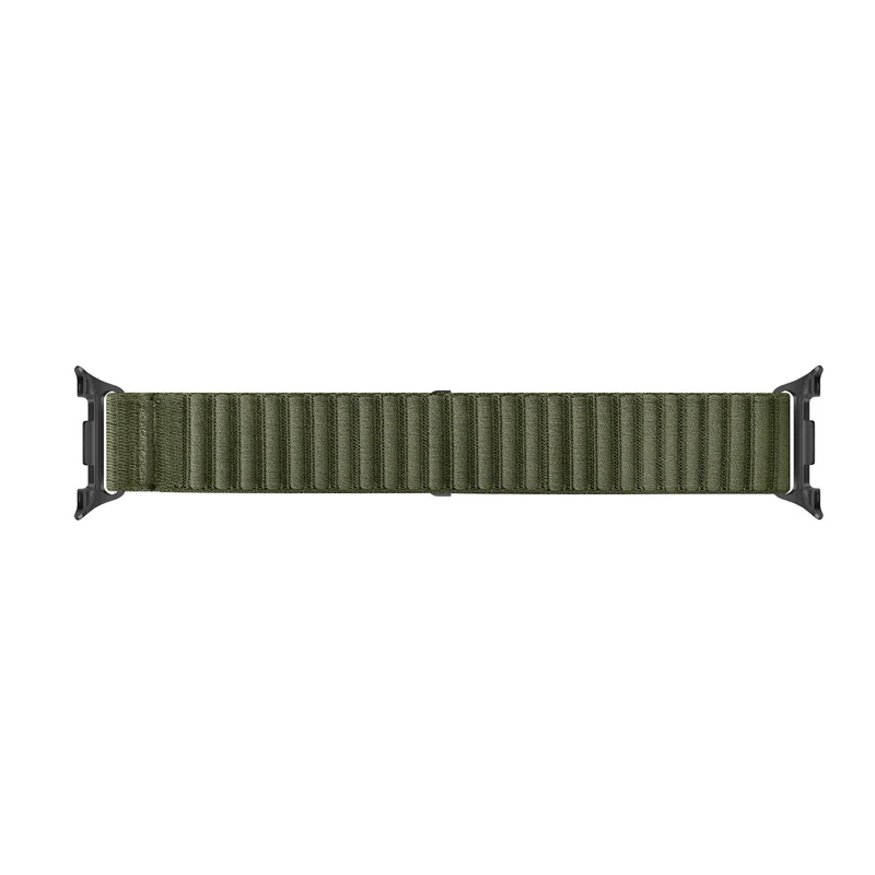 Samsung Galaxy Watch 9 - 40mm Wave Nylonarmband (Dunkelgrün)