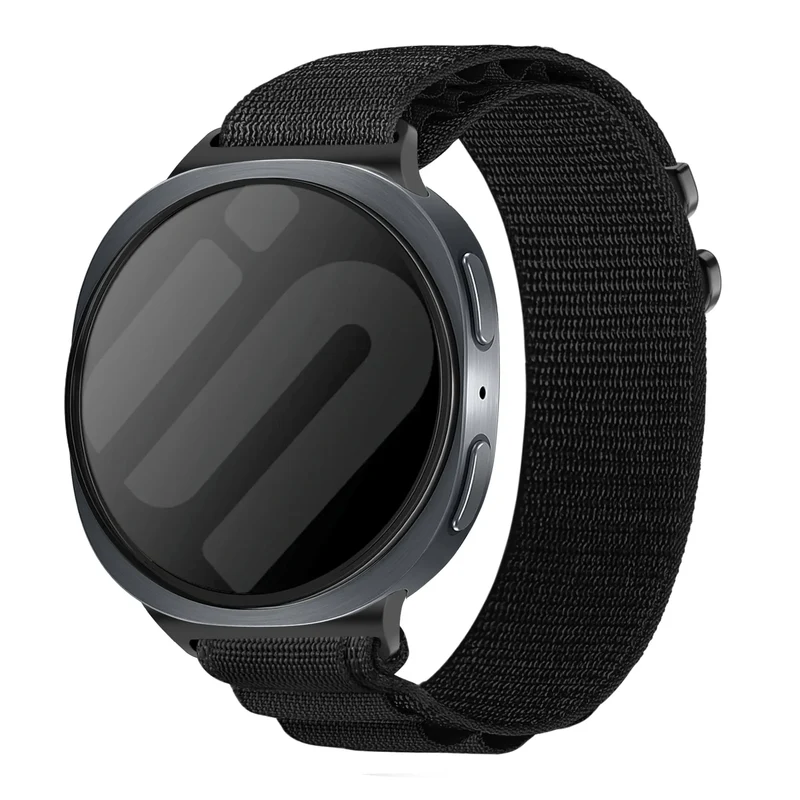 Samsung Galaxy Watch 9 - 40mm Alpine Nylon Armband (Schwarz/Orange)