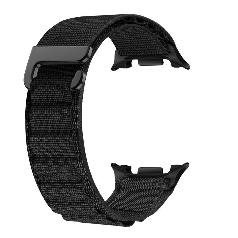 Samsung Galaxy Watch 9 - 40mm Alpine Nylon Armband (Schwarz/Orange)
