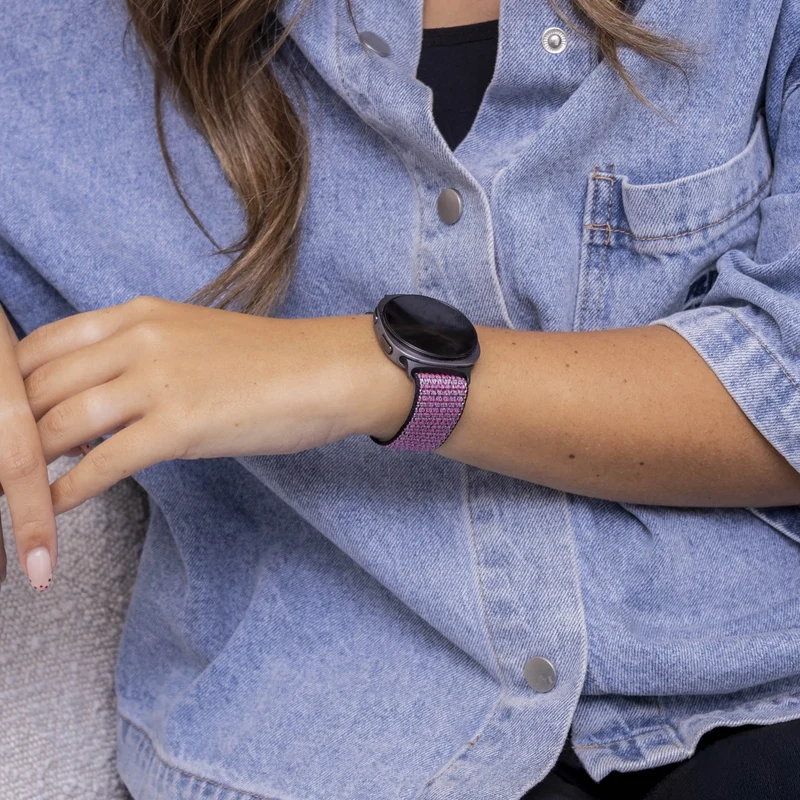 Samsung Galaxy Watch 9 - 40mm Nylonarmband (Berry)