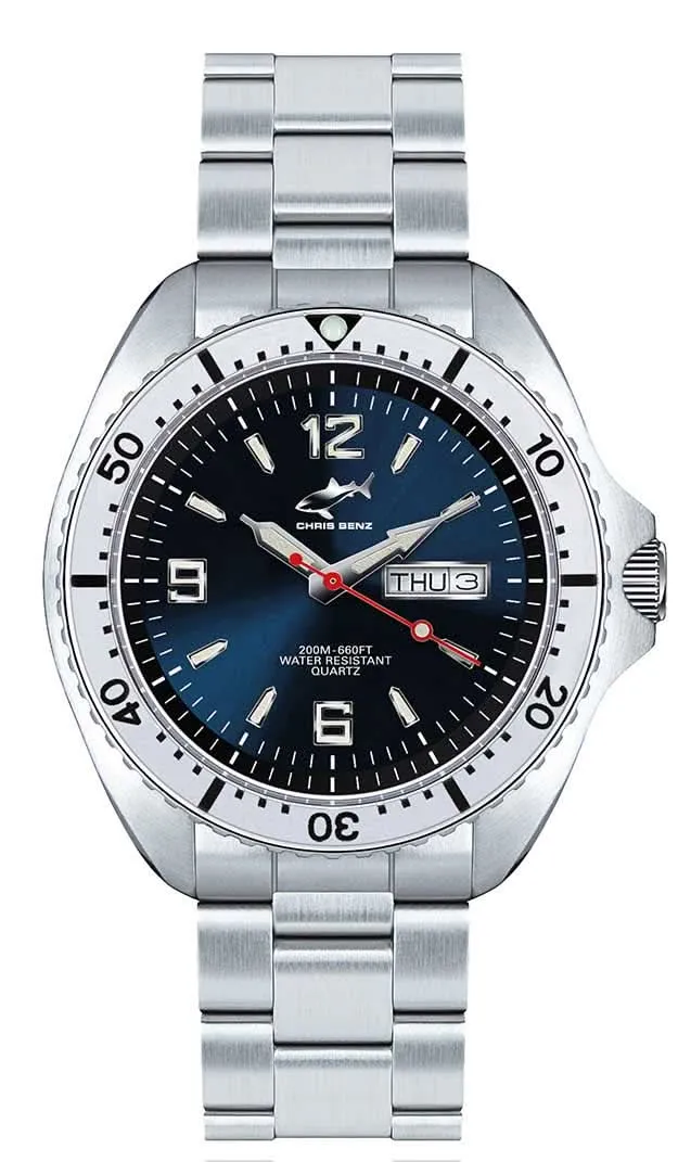 Chris Benz One Man CBO-B-MB-SI Herrenuhr • 200m • Saphirglas