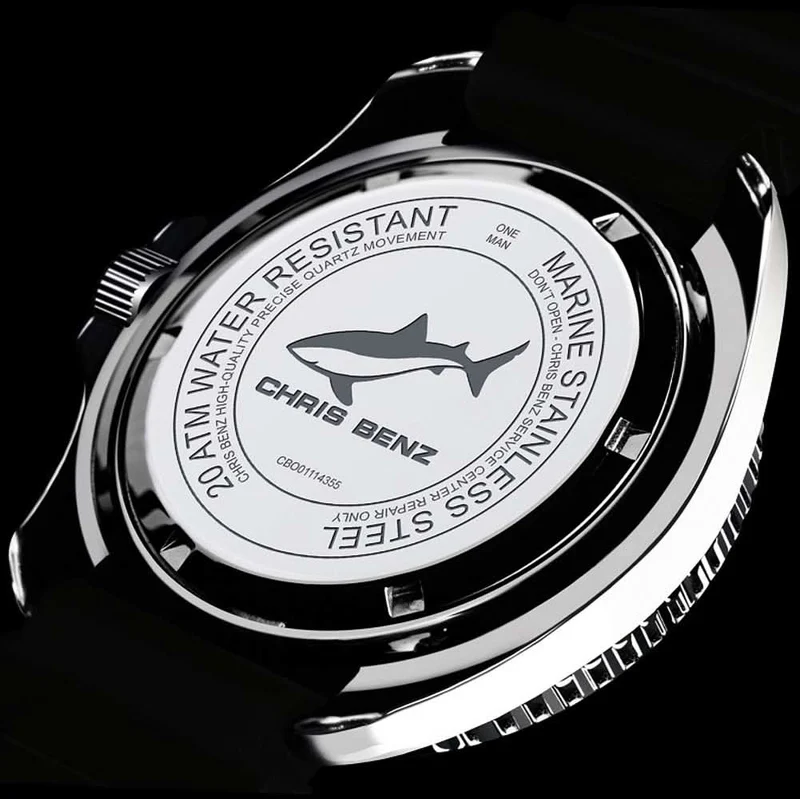 Chris Benz ONE CBO-H-KB-SI Herrenuhr • 200m Wasserdicht • Saphirglas