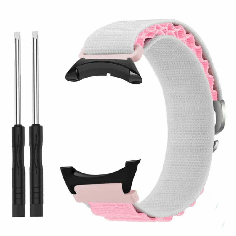 Suunto Core Watch Band 22mm Nylon Loop Adjustable Wrist Strap with Connector - White+Orange