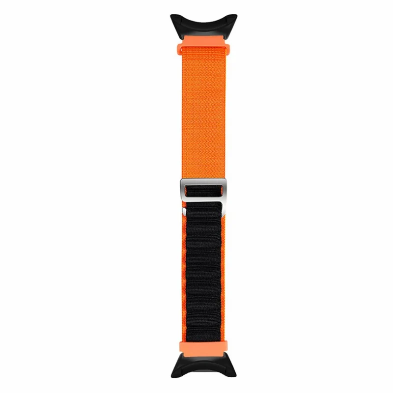 Suunto Core Watch Band 22mm Nylon Loop Adjustable Wrist Strap with Connector - White+Orange